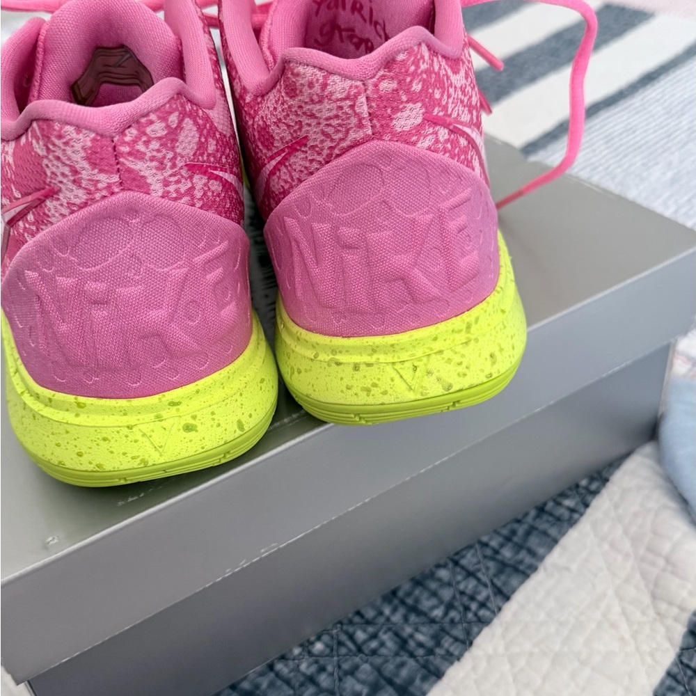 Nike Kyrie 5 Kids Sneakers - Pink and Neon Green - Picture 3 of 9